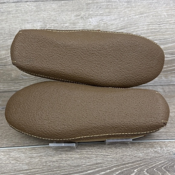L.L. Bean Hand-Sewn Flannel Lined Men\'s Sz 9M Tan Brown Slip On Moccasin Loafers main image 6
